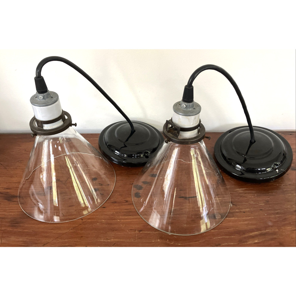 Schoolhouse Electric Lowell Hanging Pendant Lights Glass Ceramic Antique Style